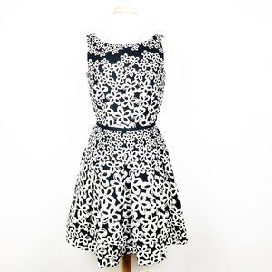 Taylor Flower Print Fit & Flair Dress